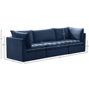  Manufacturer Color_Navy -- Jacob 103" Navy Velvet Upholstered 3 pc Modular Sofa IMAGE 10