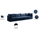  Manufacturer Color_Navy -- Jacob 140" Navy Velvet Upholstered 4 pc Modular Sofa IMAGE 11