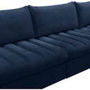  Manufacturer Color_Navy -- Jacob 140" Navy Velvet Upholstered 5 pc Modular Sectional IMAGE 12