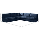  Manufacturer Color_Navy -- Jacob 107" Navy Velvet Upholstered 5 pc Modular Sectional IMAGE 10