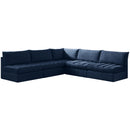 Meridian Jacob Fabric Sectional 649Navy-Sec5B IMAGE 1