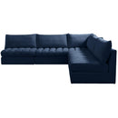  Manufacturer Color_Navy -- Jacob 107" Navy Velvet Upholstered 5 pc Modular Sectional IMAGE 6