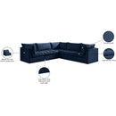  Manufacturer Color_Navy -- Jacob 103" Navy Velvet Upholstered 5 pc Modular Sectional IMAGE 13