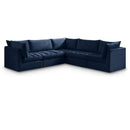  Manufacturer Color_Navy -- Jacob 103" Navy Velvet Upholstered 5 pc Modular Sectional IMAGE 1