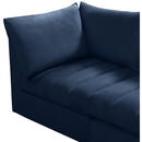  Manufacturer Color_Navy -- Jacob 103" Navy Velvet Upholstered 5 pc Modular Sectional IMAGE 8