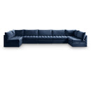  Manufacturer Color_Navy -- Jacob 177" Navy Velvet Upholstered 7 pc Modular Sectional IMAGE 1