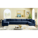  Manufacturer Color_Navy -- Jacob 177" Navy Velvet Upholstered 7 pc Modular Sectional IMAGE 2
