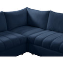  Manufacturer Color_Navy -- Jacob 140" Navy Velvet Upholstered 8 pc Modular Sectional IMAGE 10
