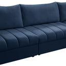  Manufacturer Color_Navy -- Jacob 140" Navy Velvet Upholstered 8 pc Modular Sectional IMAGE 11