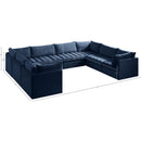  Manufacturer Color_Navy -- Jacob 140" Navy Velvet Upholstered 8 pc Modular Sectional IMAGE 12