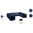  Manufacturer Color_Navy -- Jacob 140" Navy Velvet Upholstered 8 pc Modular Sectional IMAGE 13