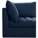  Manufacturer Color_Navy -- Jacob 140" Navy Velvet Upholstered 8 pc Modular Sectional IMAGE 5