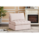  Manufacturer Color_Pink -- Jacob Pink Velvet Upholstered Modular Armless Chair IMAGE 2