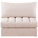  Manufacturer Color_Pink -- Jacob Pink Velvet Upholstered Modular Armless Chair IMAGE 4