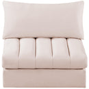  Manufacturer Color_Pink -- Jacob Pink Velvet Upholstered Modular Armless Chair IMAGE 5