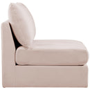  Manufacturer Color_Pink -- Jacob Pink Velvet Upholstered Modular Armless Chair IMAGE 6