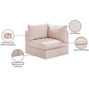  Manufacturer Color_Pink -- Jacob Pink Velvet Upholstered Modular Corner Chair IMAGE 10