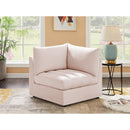 Manufacturer Color_Pink -- Jacob Pink Velvet Upholstered Modular Corner Chair IMAGE 2