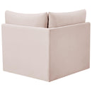  Manufacturer Color_Pink -- Jacob Pink Velvet Upholstered Modular Corner Chair IMAGE 3
