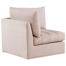  Manufacturer Color_Pink -- Jacob Pink Velvet Upholstered Modular Corner Chair IMAGE 7