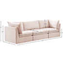  Manufacturer Color_Pink -- Jacob 103" Pink Velvet Upholstered 3 pc Modular Sofa IMAGE 10