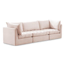  Manufacturer Color_Pink -- Jacob 103" Pink Velvet Upholstered 3 pc Modular Sofa IMAGE 1