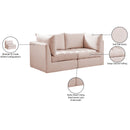  Manufacturer Color_Pink -- Jacob 66" Pink Velvet Upholstered 2 pc Modular Loveseat IMAGE 11