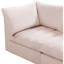  Manufacturer Color_Pink -- Jacob 66" Pink Velvet Upholstered 2 pc Modular Loveseat IMAGE 8