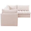  Manufacturer Color_Pink -- Jacob 103" Pink Velvet Upholstered 4 pc Modular Sectional IMAGE 7