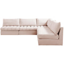  Manufacturer Color_Pink -- Jacob 107" Pink Velvet Upholstered 5 pc Modular Sectional IMAGE 6