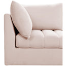  Manufacturer Color_Pink -- Jacob 140" Pink Velvet Upholstered 7 pc Modular Sectional IMAGE 5