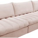  Manufacturer Color_Pink -- Jacob 177" Pink Velvet Upholstered 7 pc Modular Sectional IMAGE 4