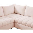  Manufacturer Color_Pink -- Jacob 140" Pink Velvet Upholstered 8 pc Modular Sectional IMAGE 10