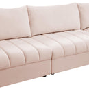  Manufacturer Color_Pink -- Jacob 140" Pink Velvet Upholstered 8 pc Modular Sectional IMAGE 11