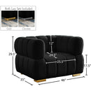  Manufacturer Color_Black -- Meridian Gwen Stationary Fabric Chair IMAGE 15