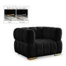  Manufacturer Color_Black -- Meridian Gwen Stationary Fabric Chair IMAGE 1