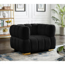  Manufacturer Color_Black -- Meridian Gwen Stationary Fabric Chair IMAGE 3