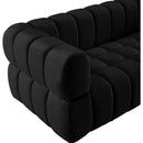  Manufacturer Color_Black -- Meridian Gwen Stationary Fabric Loveseat IMAGE 10