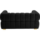  Manufacturer Color_Black -- Meridian Gwen Stationary Fabric Loveseat IMAGE 5