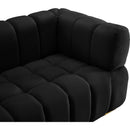  Manufacturer Color_Black -- Meridian Gwen Stationary Fabric Loveseat IMAGE 9