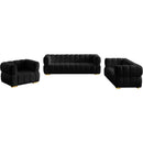  Manufacturer Color_Black -- Meridian Gwen Stationary Fabric Sofa IMAGE 14
