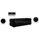  Manufacturer Color_Black -- Meridian Gwen Stationary Fabric Sofa IMAGE 16