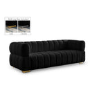  Manufacturer Color_Black -- Meridian Gwen Stationary Fabric Sofa IMAGE 1