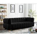 Manufacturer Color_Black -- Meridian Gwen Stationary Fabric Sofa IMAGE 3