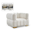 Manufacturer Color_Cream -- Gwen Cream Velvet Upholstered Chair IMAGE 1