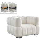  Manufacturer Color_Cream -- Gwen Cream Velvet Upholstered Chair IMAGE 2