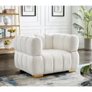  Manufacturer Color_Cream -- Gwen Cream Velvet Upholstered Chair IMAGE 3