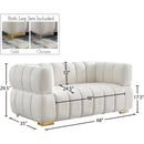 Manufacturer Color_Cream -- Gwen 68" Cream Velvet Upholstered Loveseat IMAGE 15