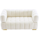  Manufacturer Color_Cream -- Gwen 68" Cream Velvet Upholstered Loveseat IMAGE 7