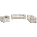  Manufacturer Color_Cream -- Gwen 91" Cream Velvet Upholstered Sofa IMAGE 14